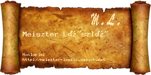 Meiszter László névjegykártya